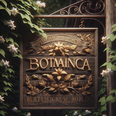 DALL-E 3 generated image of A hyper-realistic, macro close-up of a rustic wooden sign hanging outside an ...