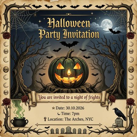 Wan 2.7 Pro benchmark result for The Halloween Invitation