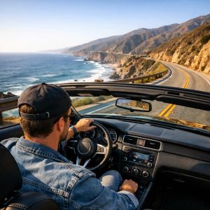 GPT Image 1.5 — Man and Car in California