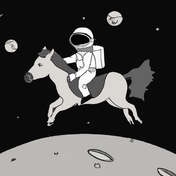 AI image generated by DALL-E 2 — prompt: a horse riding an astronaut
