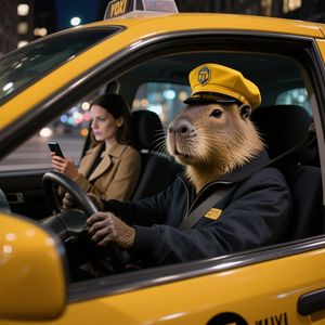 Qwen Image — The Capybara Taxi Driver