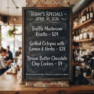 Nano Banana 2 Lite — Chalkboard Menu