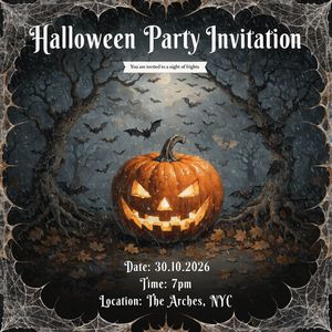 Recraft V4 — The Halloween Invitation