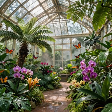 Z-Image Turbo benchmark result for Victorian Greenhouse Oasis