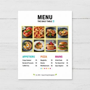 Nano Banana — Modern Clean Menu