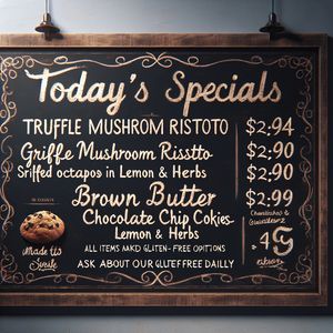 DALL-E 3 — Chalkboard Menu