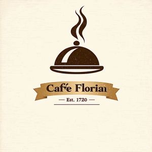 Stable Diffusion 3.5 Large — Vintage Cafe Logo