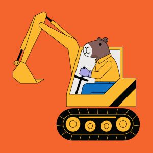 Recraft V4.1 Pro SVG — Capybara Construction Worker