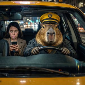 Qwen Image 2512 — The Capybara Taxi Driver