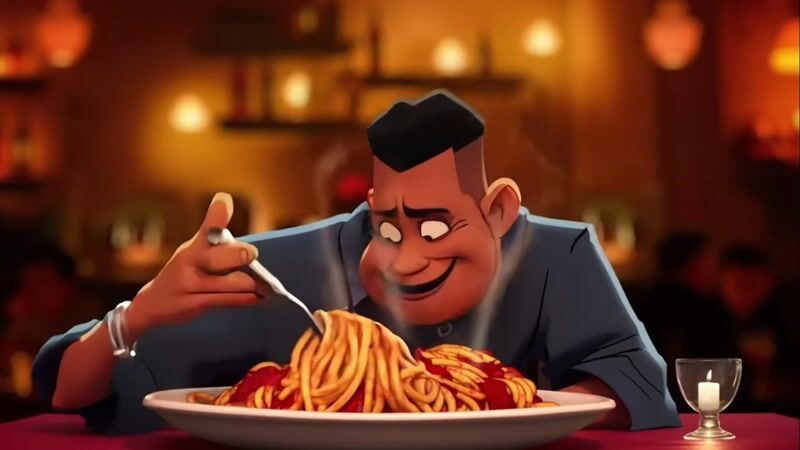 AI video generated by Sora 2 Pro — arena challenge: The Will Smith Spaghetti Challenge