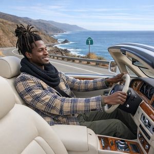 GPT Image 1.5 — Man and Car in California