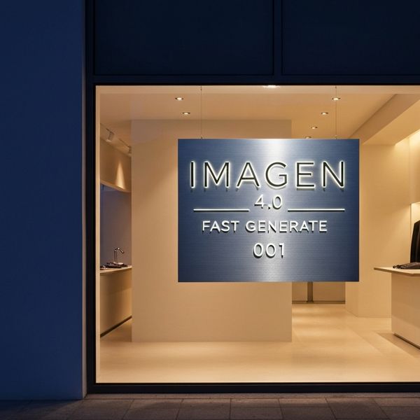 Cinematic wide shot of a high-end, minimalist boutique storefront at dusk. The shop's large glass...