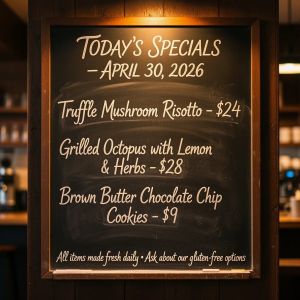 FLUX.2 [flex] — Chalkboard Menu