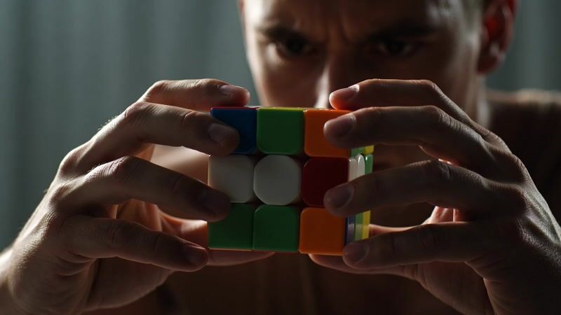 AI video generated by Grok Imagine Video — arena challenge: The Rubik's Gauntlet