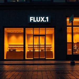 Cinematic wide shot of a high-end, minimalist boutique st...