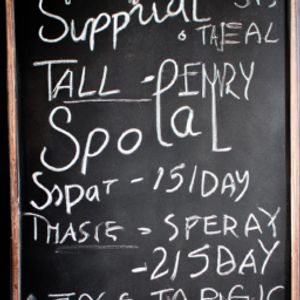 DALL-E 2 — Chalkboard Menu