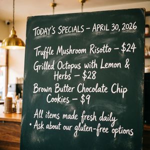 Qwen Image 2.0 Pro — Chalkboard Menu