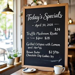 HiDream I1 Fast — Chalkboard Menu