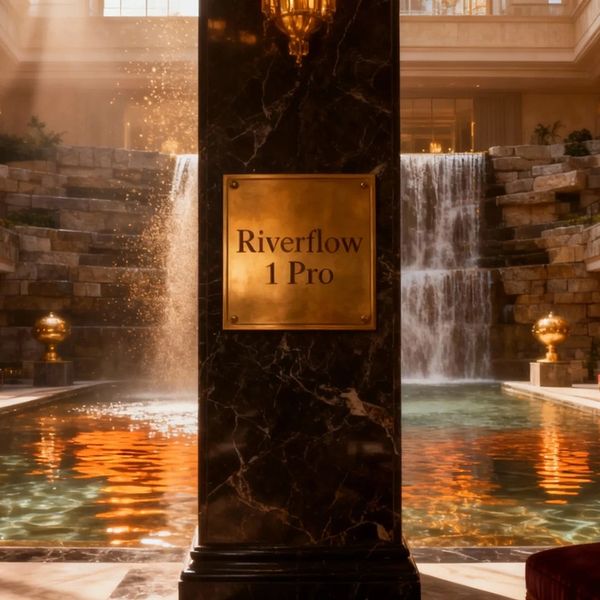 A wide, cinematic low-angle shot of a luxury heritage hotel lobby where a grand, majestic indoor ...