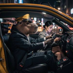 FLUX.2 [max] — The Capybara Taxi Driver