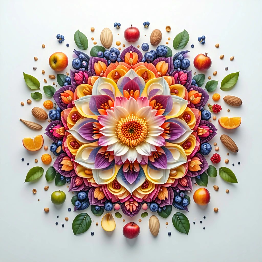 Stable Diffusion 3.5 Large full size benchmark result for Intricate Floral Mandala