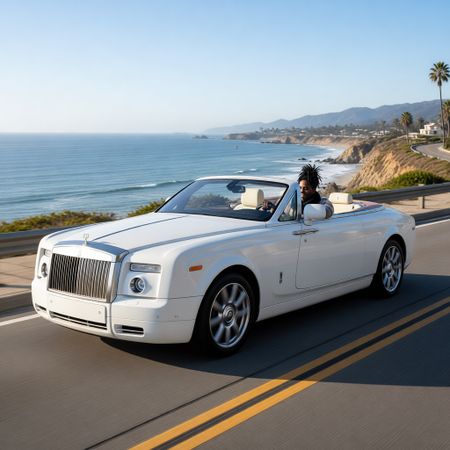 P-Image Edit benchmark result for Man and Car in California