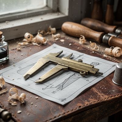 FLUX.2 [dev] Turbo generated image of A hyper-realistic, macro close-up of a weathered leather craftsmans's workben...