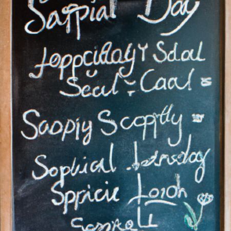 DALL-E 2 benchmark result for Chalkboard Menu
