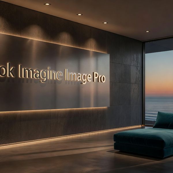 A sophisticated, high-end showroom interior with a minimalist aesthetic, featuring a sleek, backl...