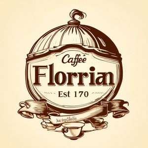 Stable Diffusion 3.5 Medium — Vintage Cafe Logo