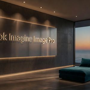 A sophisticated, high-end showroom interior with a minima...