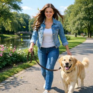Add dynamic motion to this photo: make hair blow in the w...