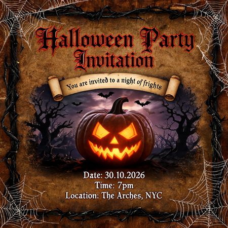 Seedream 5.0 Lite benchmark result for The Halloween Invitation