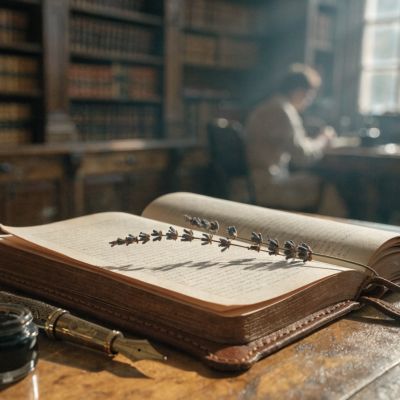 Recraft V4.1 generated image of A cinematic, close-up shot of an artisan's workbench, featuring a luxurious, ...