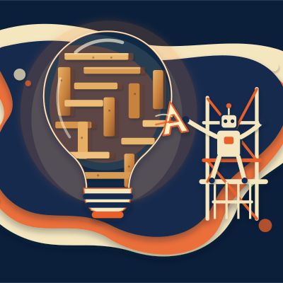 GPT-5.5 generated image of Paper-cut style illustration of an oversized, incandescent lightbulb containi...