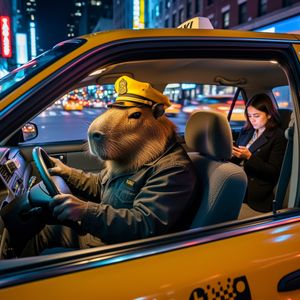 FLUX.2 [flex] — The Capybara Taxi Driver