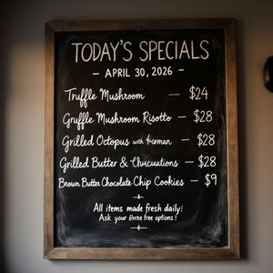 FLUX.1 Krea [dev] — Chalkboard Menu