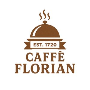 Vintage minimalist restaurant logo for "Caffè Florian", r...