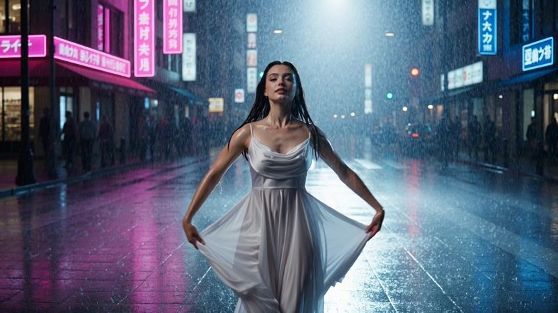 AI video generated by Grok Imagine Video — arena challenge: Neon Rain Reverie
