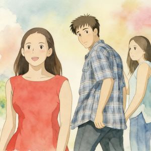 Transform this photo into a Studio Ghibli–inspired illust...