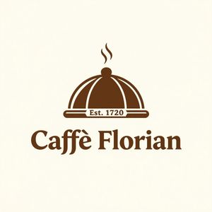 Vintage minimalist restaurant logo for "Caffè Florian", r...