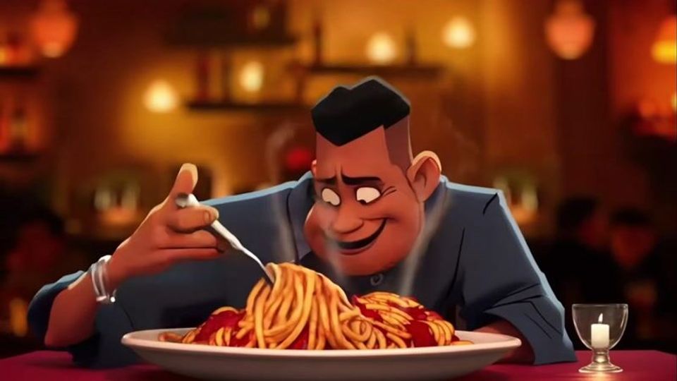 AI video generated by Sora 2 Pro — arena challenge: The Will Smith Spaghetti Challenge