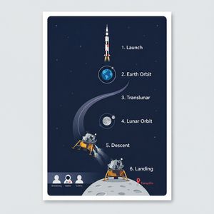 Qwen Image 2.0 Pro — Apollo 11: Journey to Tranquility