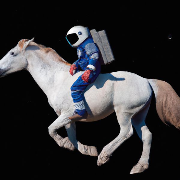 AI image generated by DALL-E 2 — prompt: A photorealistic image of an astronaut riding a horse