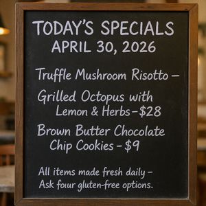 FLUX.1 Kontext [pro] — Chalkboard Menu