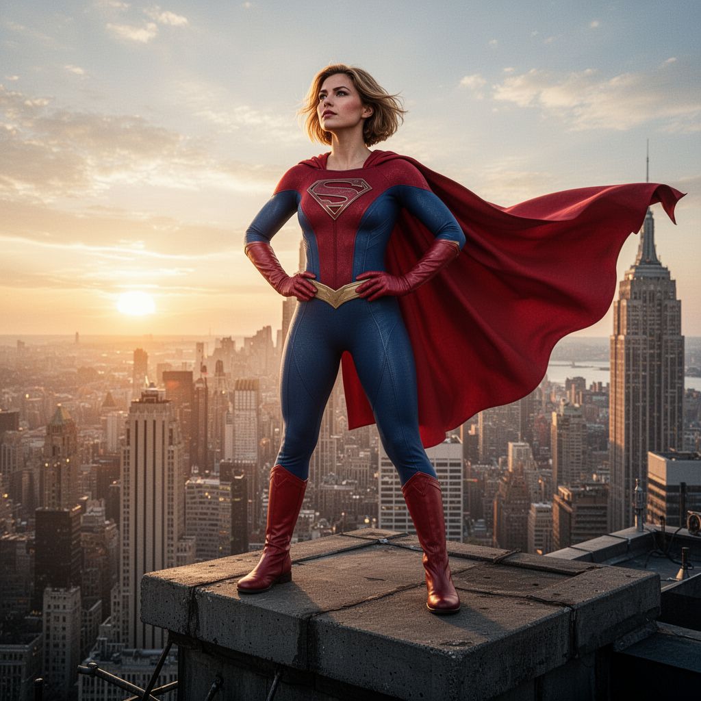 FLUX.2 [dev] Turbo full size benchmark result for Heroic Super Hero Portrait