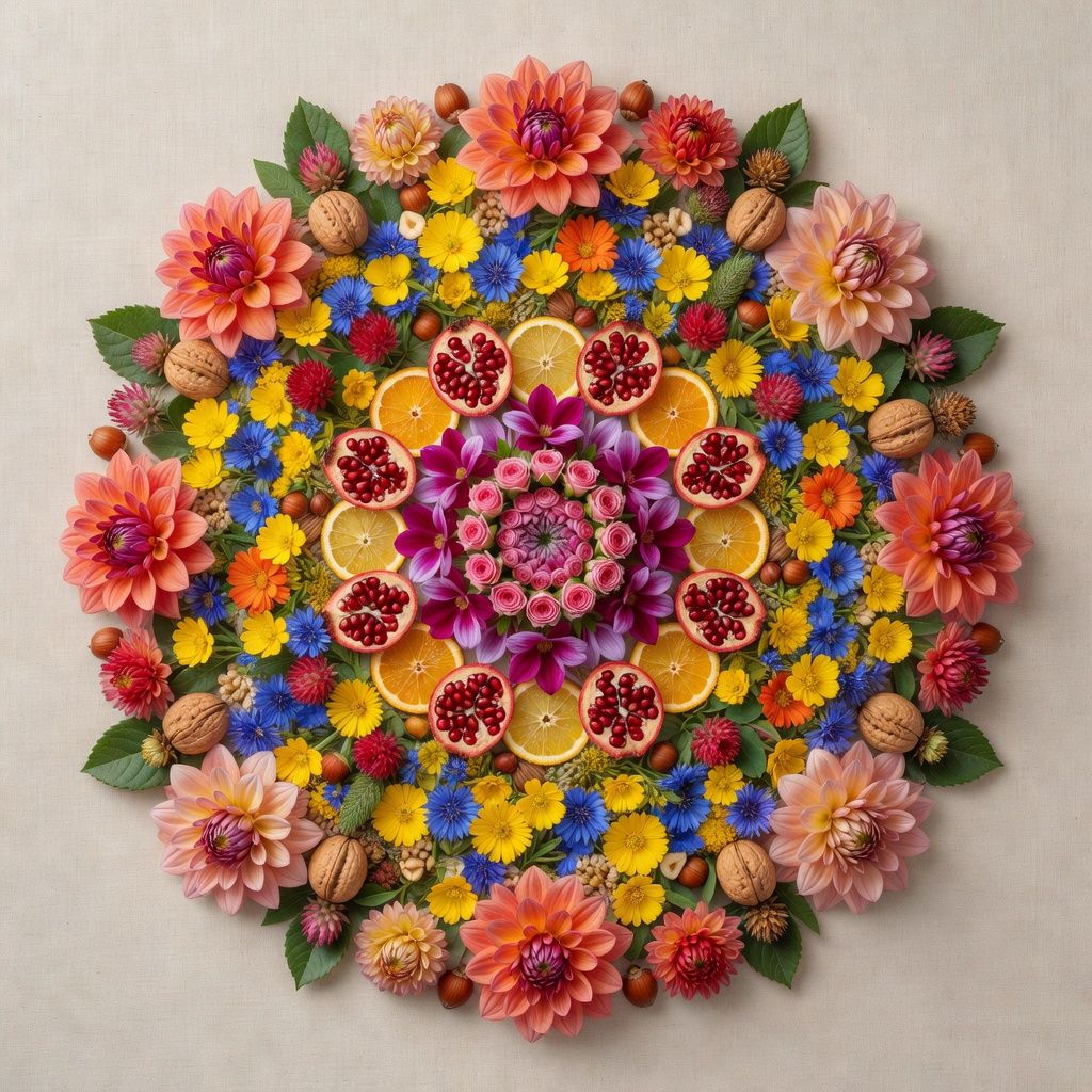 Grok Imagine Image Pro full size benchmark result for Intricate Floral Mandala