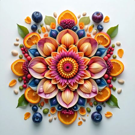 Stable Diffusion 3.5 Large benchmark result for Intricate Floral Mandala
