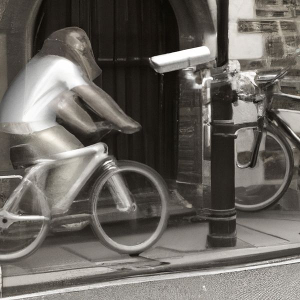 AI image generated by DALL-E 2 — prompt: CCTV footage of Jesus Christ stealing a bike