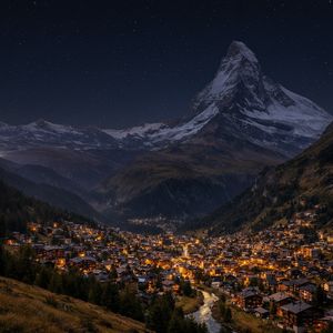 Change the scene to night: a deep, dark sky with subtle, ...